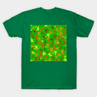 Run Jump Play Repeat on Bright Green T-Shirt